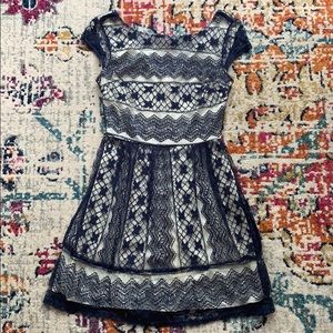 Navy lace dress
